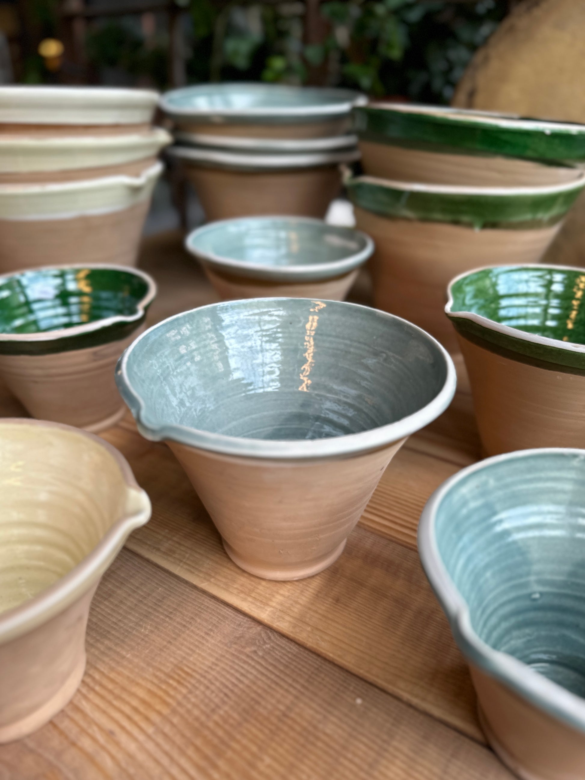 Bild visar blått spillkum från sidan.